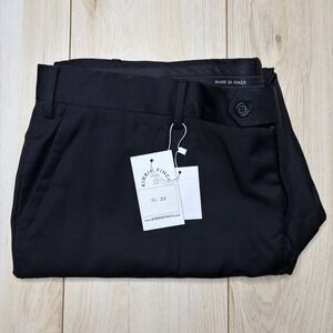 Kirrin Finch NEW Black Wool Dress Pants Size 22 Classic Formal Trousers Italy